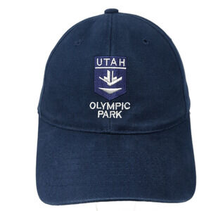 Utah Olympic Park Strapback Baseball Cap Blue One Size Adjustable Magic Headwear